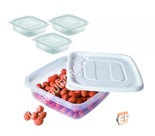 Set 3 Hermeticos Cuadrados 600 ml PO01 