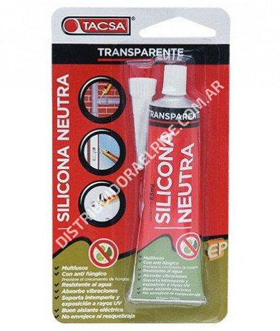 Sellador de Silicona Neutra Transparente Pomo 85ml 